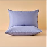 Bella Maison 100% Cotton Satin Supreme 2-Piece Pillowcase, Blue, 50 x 70