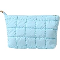 YCHYAN Rosa Kosmetiktasche - Weiche Puffer Tasche Für Damen Mit Reißverschluss