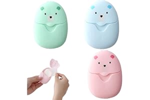 JEOPKO 3Pcs Disposable Soap Paper,Disposable wipes，Foaming Paper Flakes Portable Travel Sheets for Camping Hiking Outdoor Cleaning Hand，150