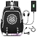 Produktbild Siawasey Black Butler Anime Cosplay Luminous Rucksack Daypack Schultasche Laptop Schule Tasche mit USB-Ladeanschluss
