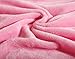 Bedding Extra Soft Coral Fleece Blanket Lightweight Thickening Throw/Bed Blanket Pure Color Blanket Light Pink Twin(59"X79")