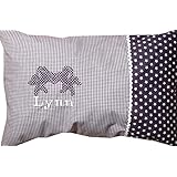 Kissen Pferde mit Namen 40 x 60 cm, Kuschelkissen mit Stickerei Pferde,Sofakissen