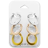 Set von 3 paar ohrringe aus 316L Chirurgenstahl