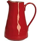 Rose & Tulipani - Brocca 1700cc Rosso Fuoco - Arredo Casa, Cucina - Linea Concerto di Colori - Idea Regalo - Stoneware - 1,7 
