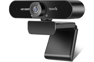TENVIS Webcam for PC with Microphone, 1080P Wireless Webcam with Tripod, Plug and Play USB Web Camera for Desktop & Laptop Conference, 120° Wide, Low Light Correction, for Zoom/Skype/Youtube