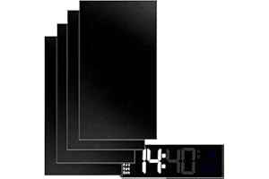 BIBITI 4 Pieza Vinilo Negro Mate,Opaco Ventanas Cristal Blackout Lamina Adhesivo