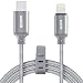Produktbild ESR USB C auf lightning Kabel 3.3ft/1M Nylon mit Band für iTunes Synchronisierung zwischen iPhone X, iPhone 8, iPhone, MacBook / MacBook Pro, Note 8, ChromeBook Pixel, Dell XPS und iDevices (Grau)