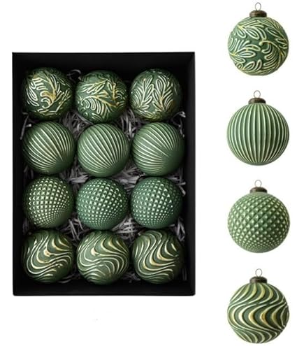 Velvet Christmas Ball Ornaments Set - 46 PC Plastique Boules D'arbre De Noël Tailles Assorties Pour La Décoration De La Maiso Label - Maison