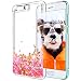 Produktbild OKZone Honor 9 Hülle Glitzer [mit HD-Schutzfolie], Luxus Fließen Flüssig Glitzer Dynamisch TPU Kreativ Shiny Glanz Glitter Sparkle Schutzülle Etui Beschützer für Huawei Honor 9 (Rosa Sterne)