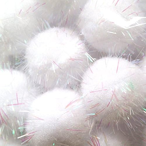 Christmas Pom Poms - Contains 50 Pom Poms in Mixed Size