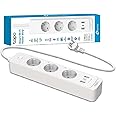 TP-Link Tapo P300 Power Strip with 2 USB Ports and 1 Type C Ports, Multiple Socket Safety Guarantee, Works Alexa, Google Home, HomeKit Voice Control, Remote Access, 1.5 m, White