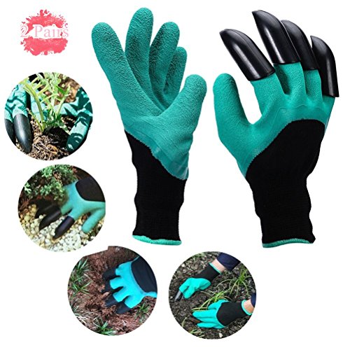 2 Paar Gartenhandschuhe BestTrendy Garten Handschuhe mit Graben und Pflanzen Baumschulen, gute Garten helfer Helfer für Gartenbau