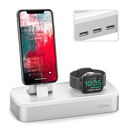 Oittm 5 USB Ladestation f  r iPhone und Apple Watch Series 3 Apple Watch Series 2 Apple Watch Series 1 iPhone 8 iPhone 8 plus iPhone X iPhone 6 Plus i
