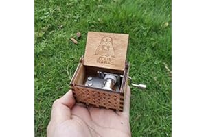 Nostalgish - Star Wars Music Box - Hand Crank Wooden Musical Boxes Music Box - Unique Gift (Wood, SW)