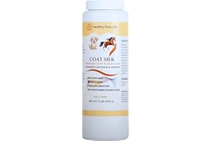 HEALTHY PAW LIFE COAT SILK – Poudre sèche canine et équine | Soulage les odeurs et les démangeaisons | Soulage la pourriture de la pluie et les démangeaisons | Formule holistique et apaisante | Pour chiens et chevaux