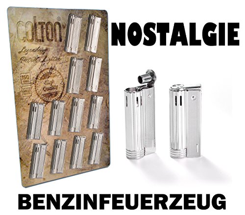 Preisvergleich Produktbild Nostalgie Atomic Benzinfeuerzeug Austria Softflame Nachfüllbar Chrom Metallfeuerzeug