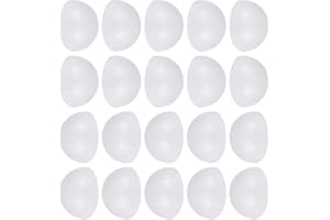 Artibetter 100 unidades de bolas de poliestireno, semiesfera, bolas de poliestireno, bolas de poliestireno blancas, para manualidades, para pintar flores, manualidades, fiestas, decoración