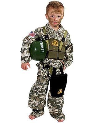 Chaks Costumes et Mariage Déguisement Militaire Enfant (Taille 7 à 9 ans)