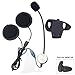 Price comparison product image Vnetphone Motorcycle Helmet Communication Systems Microphone Headphone Hard Cable Headset & Clip Accessory for V8 with 10Pin Mini USB connector Bluetooth Interphone Motorbike Intercom