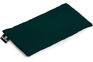 Yoga Studio Cuscino per Occhi Biologico, 23 cm x 12/13 cm, Cuscino da Yoga Biologico profumato alla Lavanda e ai Semi di Lino, per Occhi Stanchi e Mal di Testa