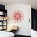 Produktbild OIKAY Wandaufkleber Mandala Blume indischen Schlafzimmer Wandtattoo Kunst Aufkleber Wandhaupt Vinyl Familie RD Hausgarten Küche Zubehör dekorative Aufkleber Wandbilder