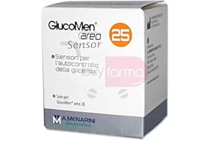 BUYFARMA - Menarini Glucomen Areo Sensor - 25 Strisce Reattive per l'autocontrollo della Glicemia