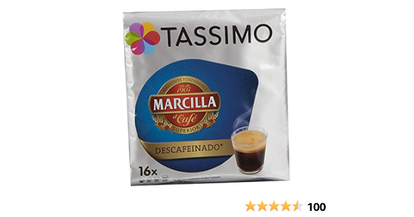 Tassimo Marcilla Descafeinado, Entkoffeiniert, Kaffee, Kaffeekapsel, 16  T-Discs : Amazon.de: Lebensmittel \u0026 Getränke