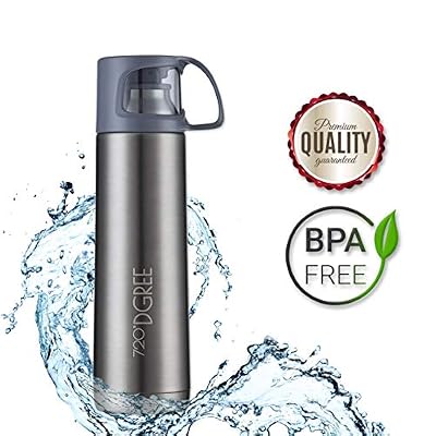 720°DGREE Bouteille Isotherme Follow - 450ml | Gourde Thermo Acier Inoxydable | Ideal pour Café et Thé avec Gobelet, Tasse, Becher | Boissons Chaudes ou Froides au Travail, Voyage, Ecole