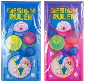 PIKABOO Creative Gift Designer Spiral Spirograph Geometric Ruler Drafting Tools Art& Craft Sets School Stationery Return Gift for Children Kids Students Birthday Drawing Toys (Pack of 2)