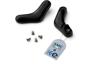 ANAKEL HOME Ricambio Manici per Pentola AMC, Ricambio per Pentola AMC | Bachelite Anti Scottatura, Colore Nero | Viti Incluse, 2 Pezzi