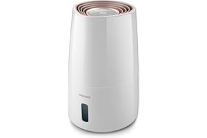 Philips 3000 Series Umidificatore D'aria - 45m² Umidificatore d'ambiente, NanoCloud, 3 Velocità, Modalità Sleep, Serbatoio 2 litri (HU3916/10)