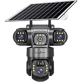 Active Pixel 4G Solar Powered 4MP CCTV Camera with 2+1 Lens | PTZ 360° Wireless Outdoor Security Camera | Motion Detection, S
