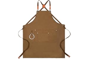 Watwass Grembiule Cucina Donna Professionale Grembiuli da Lavoro Uomo Falegname Grembiule Cameriere Barman