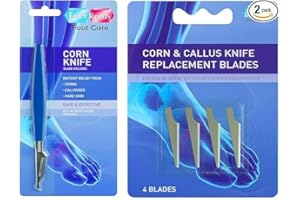 GENERIC Ever Ready Corn & Callus Remover Kit with 4 Extra Blades | Foot Care Tool for Hard, Dry & Cracked Heels | Pedicure Tool for Smooth & Healthy Feet | Instant Relief