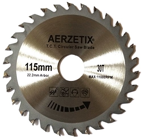Aerzetix: Scheibe Kreissägeblätter Sägeblatt für Holz 115/22,2 T30 30 Zähne