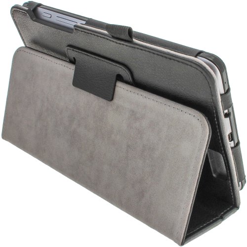 igadgitz Schwarz PU Ledertasche Hülle Folie Cover für Asus FonePad ME371MG 7″ Tablet mit Multi Winkelbetrachtung Stand + Stylus Schift Halter + Displayschutzfolie - 3