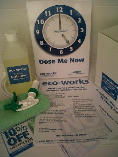 FOG Buster Sink &amp; Drain Unblocker Starter Kit, 1ltr Solution, Trigger Sprayer, Clock Dose Reminder, Microfibre Cloth &amp; Simple Instructions