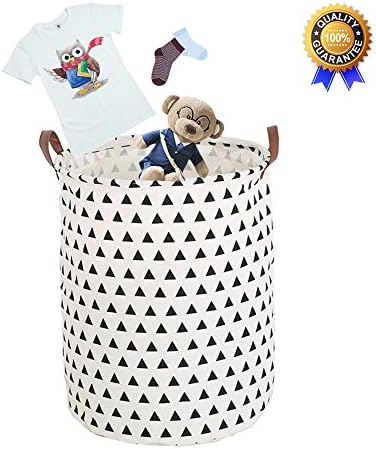 Laundry Hamper Storage Basket 50 x 40 cm Large Toy Storage Bin Waterproof PE Coating Bin for Kids Bedroom Clothes