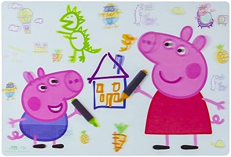 Peppa Pig 3D Table mat, Place Mat Table Mat Dinner Place Mat Buntstifte