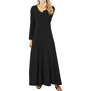 GORGLITTER Damen Strickkleid Langarm A Linien Kleid Lang Elegantes Kleid Maxi Kleid Mit Eckigem Ausschnitt Freizeitkleid Herbst Winter Kleid
