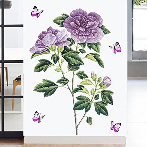 Hongrun Personalized creative Flower wall mount jewelry self adhesive wallpaper waterproof sticker butterfly cozy bedroom posters wallpaper walls 65*90cm