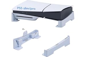 Mcbazel Soporte Horizontal Compatible con PS5 Slim/PS5 Pro DE/UHD Consola, Soporte de Base para Playstation 5 Disco y Consola de Edición Digital
