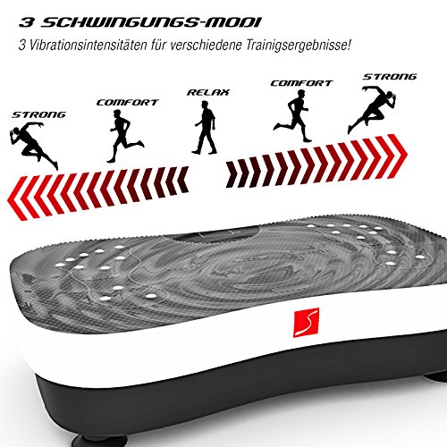 Sportstech Vibrationsplatte VP210 mit Bluetooth, Oszillationstechnologie für zu Hause, Magnet Fußreflexzonenmassage Funktion, Trainingsbändern + Fernbedienung + Lautsprecher im Vibrationsgerät - 5