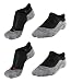 Produktbild Falke Running Herren RU4 Invisible Sneaker Laufsocken 16707 2 Paar, Farbe:Schwarz;Sockengröße:44-45;Artikel:-3010 black