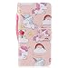 Produktbild Samsung Galaxy A3 2017 Hülle, Chreey [Gemalt Muster] Bunte PU Leder Wallet Tasche Brieftasche Schutzhülle Flip Case Lederhülle im Bookstyle Ständer Etui Kartenschlitz Cover Handyhülle [Rosa Einhorn]