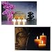 Produktbild Mendler 2X LED-Bild Leinwandbild Leuchtbild Wandbild 60x40cm, Timer ~ Buddha + flackernd