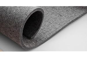 ARCO Tessuto spesso in feltro grigio 10 mm – 160 x 75 cm – robusto feltro di poliestere per artigianato, isolamento e isolamento acustico, Bertoni