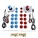 Produktbild WINIT 2 Player Arcade Game DIY Parts USB PC Joystick for Mame Game DIY (2pcs Zero Delay USB Encoder/2pcs 5pin 8 Way Joystick /20pcs Push Button) Color Red + Blue Kits Support All Windows System