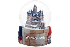 ‎MINIUM COLLECTION Schneekugel Souvenir Wernigerode Die Bunte Stadt im Harz | B: 65mm H: 85mm | Reiseandenken Deutschland | 30025