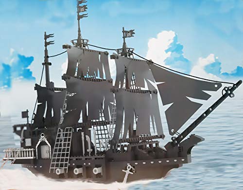 Brigamo Dark Pearl Bausteine Piratenschiff, Konstruktionsspielzeug, 714 - Lego Piraten Karibik Der